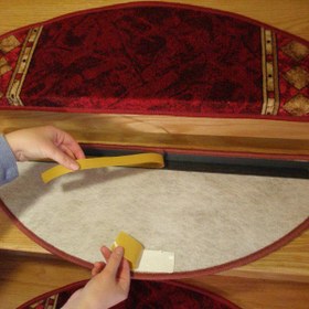 Resim Mavi Kendinden Yapışkanlı Merdiven Basamak Paspası \u002F Halısı 