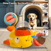 Resim 2'si 1 Arada Etkileşimli Köpek & Kedi Yavaş Besleyici Bulmaca Oyuncak - Küçük/Orta Boy Köpekler için Ördek Şeklinde Ödül Dağıtıcı, IQ Eğitimini Teşvik Ediyor, Şişkinliği Azaltır ve Boğulmayı Önler, Dayanıklı ABS Plastik Anti-Yutma Yemek Çözümü, Oyunbaz Evcil Hayvan Tasarımı 