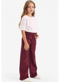 Resim Defacto Kız Çocuk Flare Fit Gabardin Pantolon G4227a825wnbr415 Bordo-br415 