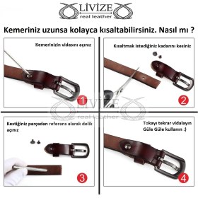 Resim Livize Deri Kadın Kemeri 4 cm 