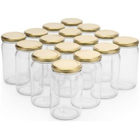 Resim 12 Adet - 1000cc 1 Lt. Kapaklı Cam Kavanoz - Gıda Temasına Uygun Beyaz - Şeffaf 