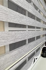 Resim StorBurada Zebra Stor Perde Gri Etek Dilimli STB-400-V04 Gri 50 x 200 