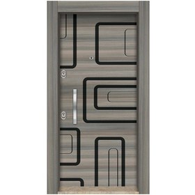 Resim Çelik Kapı Modelleri Ahşap Kaplama Düz Model Daire Kapısı Sol 18 