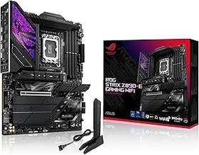 Resim ASUS ROG STRIX Z890-E GAMING WIFI - Intel Z890, LGA1851, DDR5 8800, DP, HDMI, 2xUSB4, 7xM.2, USB3.2, WiFi 7+BT, Aura RGB, 5Gb LAN, ATX, 18+1+2+2 güç, TB4, NitroPath DRAM, NPU BOOST Anakart 