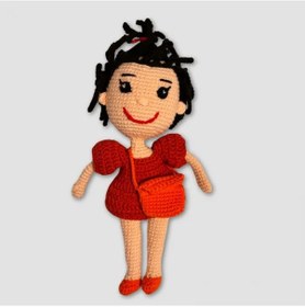 Resim Uretti - Ahmet 3816 - Amigurumi Örgü Oyuncak Bebek 23 Cm - Bej 