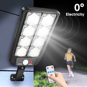 Resim Su Geçirmez Güneş Enerjili Sokak Lambası, Dış Mekan Bahçe için 200/100 LED'li Güneş Sel Işıkları ve 3 Çalışma Modu ile Güneş Duvar Lambası 