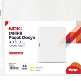 Resim Noki 4830XL A4 Şeffaf Poşet Dosya 100'lü 