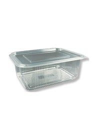 Resim 400 Adet Plastik Sızdırmaz Kap 2000 Gr Cc 2kg Kullan At Tek Kullanımlık Plastik Kapaklı Kase 