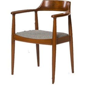 Resim Sandalye Zus586 TAM EĞİK KOLÇAK Kayın Torna RETRO İskelet Parlak Ceviz Babyface kumaş El Yapım 