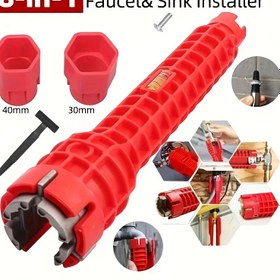 Resim WeluvFit 8-in-1 Çok Fonksiyonlu Musluk Anahtarı Seti - Banyo ve Mutfak Lavaboları için Kaymaz Kurulum ve Tamir Araçları, Dayanıklı Plastik Malzeme, Temel Tesisat Aksesuarı, Mutfak Lavabo Kurulum Aracı|Fonksiyonel Tasarım|Ergonomik Tasarım, Musluklar için Anahtarlar 