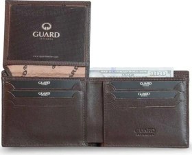 Resim Guard Örgü Desenli Kahve Yeşil Deri Erkek Cüzdanı Çok Renkli 