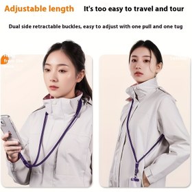 Resim Açık Hava Seyahat Cep Telefonu Askısı Çapraz Vücut Ayarlanabilir Uzun Askı Hırsızlık Önleyici Örgülü Kayıp Önleyici Güvenlik İpi Paslanmaz Çelik Grommetler, Polyester Elyaf, Açık Hava Etkinlikleri İçin 