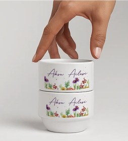 Resim Bk Gift Kişiye Özel İsimli Çiçek Tasraımlı 2li Çerezlik Kase-7, Yeni Ev Hediyesi Önerileri, Misafir Sunum Ürünü, Çay Yanı Kase Kobitmeyencom34774 Bk G 