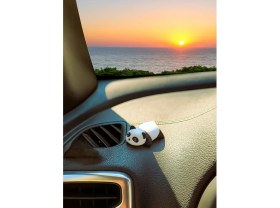 Resim Shhobi 1 Adet Mini Panda Araç Içi Aksesuar, Araba Torpido Süsü Torpido Aksesuar , Klima Süsü, Panda Dekor, Masa Dekoru, Dikiz Aynası Süsü 