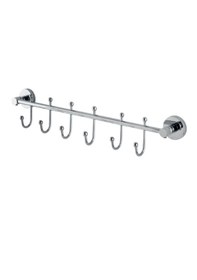 Resim Çelik Banyo Paslanmaz Pirinç Dilek 6 Lı Askılık Gri 