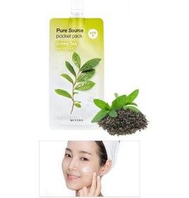 Resim Missha Yeşil Çay Özlü Nemlendirici Uyku Maskesi 10ml Pure Source Pocket Pack Green Tea 