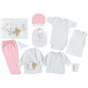Resim 10 Lu Unı Zıbın Setı 0-3 Ay Hastane Çıkış Seti Pembe 