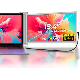 Resim NPO NPM3 15.6-17.3" FHD 1080p IPS Type-C Taşınabilir Dizüstü Tek Monitör Çoklayıcı Notebook Monitör 