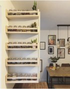 Resim aden home senin evin senin dünyan Ahşap Duvar Rafı 5'li Set, Montessori Duvar Rafı, Dekoratif Duvar Rafı, Mutfak Rafı, Baharatlık 