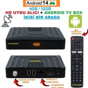 Resim Kalite ANDROID 14 4GB/32GB TV BOX + HD UYDU ALICI (İKİSİ BİR ARADA SÜPER ÜRÜN) 