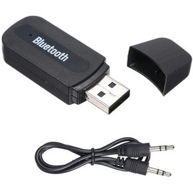 Resim Moveevo 3.5mm Aux Bluetooth 5.0 Müzik Alıcı - Kablosuz Ses Adaptörü, Kolay Kurulum, 10m Aktarım Mesafesi, Ev Ve Ofis Hoparlörleri İçin 