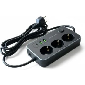 Resim Winnboss 2.1A 3 USB Termal Akım Korumalı 3lü 2m Grup Priz 