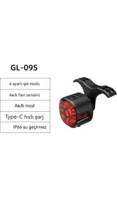 Resim Super Factory Çok Fonksiyonlu Akıllı Bisiklet Arka Lambası (Yurt Dışından) 