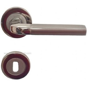 Resim Hira Melis Saten Nikel Rozetli Oda Kapı Kolu 