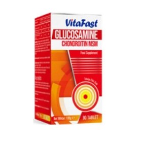 Resim Vitafast Glucosamine Chondroitin MSM 1200 mg 90 Tablet 