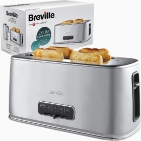 Resim Breville Edge Silver 4 Dilim Uzun Yuvalı Ekmek Kızartma Makinesi 