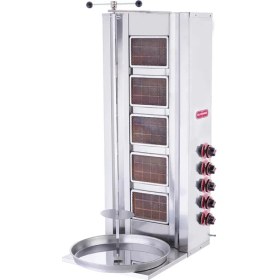 Resim Işıkgaz Silverinox Endüstriyel Lpg Tüplü 5 Radyanlı Döner Ocağı Makinesi 