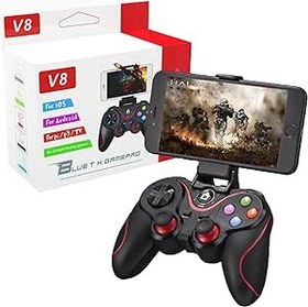 Resim V8 Wireless Game Controller for Windows 7/8/10 PC/iPhone/Android/ PS3, Dual Shock USB Bluetooth Mobile Phone Gamepad Joystick for IOS Games 