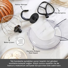 Resim Emsan Maestrochef Stella Hamur Yoğurma Makinesi Space Gray 1500W 5l 