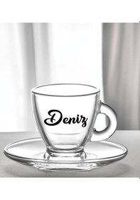 Resim Bk Gift Kişiye Özel İsimli Dtf Cam Espresso Fincanı, Sevgiliye Hediye, Arkadaşa Hediye, Doğum Günü Hediyesi Kobitmeyencom30995 Bk Gift 