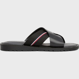 Resim Tommy Hilfiger Deri Logolu Sandalet Erkek SANDALET FM0FM05415 BDS 