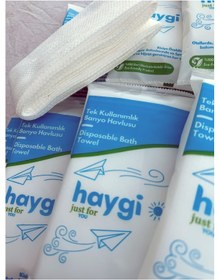 Resim Haygi Tek Kullanımlık Banyo Havlusu Yüksek Kalite 10 Adet 80x120 Beyaz 