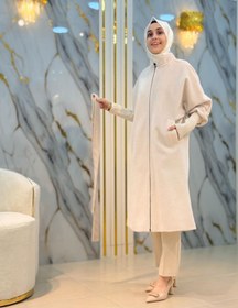 Resim NY MEHLİKA BEL KEMERLİ ANGORA KABAN 70040 - Taş / 1 (38-40) 