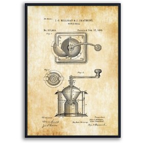 Resim AHŞAP ÇERÇEVELİ VINTAGE COFFEE SET, 50X70 