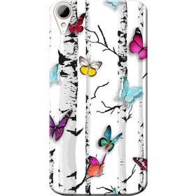 Resim Ceppare Htc Desire 830 Kılıf Desen Baskılı Silikon Kapak Kelebekler STK:149 