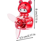 Resim Pervaneli Klima Süsü Oto Koku Klipsi Kırmızı Pilot Ayı Hava Ferahlatıcı Maskot 1 Adet 