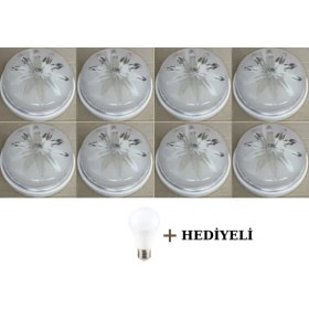 Resim Nzr Elektrohan Tavan Lambası ve Glop Armatür. 8 Li Avantaj Paketi. Wc Tuvalet Banyo Balkon Merdiven(ampuller dahil fiyatıdır) 