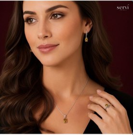 Resim Servi 925 Ayar Gümüş Clara Set-239 