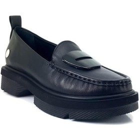 Resim Mammamia 850 Hakiki Deri Günlük Kadın Ayakkabı-siyah Siyah 