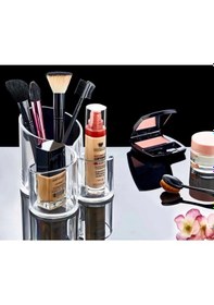 Resim Makyaj Organizeri Şeffaf - 3 Gözlü Çok Renkli 