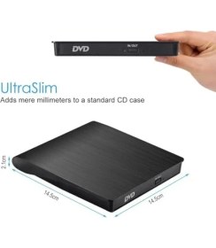 Resim Data Store Ultra İnce Harici DVD Rw Taşınabilir USB 3.0 Yazıcı Okuyucu Format Yazılabilir CD Yüksek Performans 