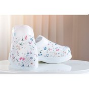 Resim 3e Sabo Bayan Anatomik Terlik Çiçekli Beyaz 