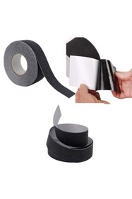 Resim Badem10 Merdiven Zemin Kaydırmaz Bant Yapışkanlı Yer Kaymaz Bant Bandı Siyah 2.5 Cm X 15 Metre 