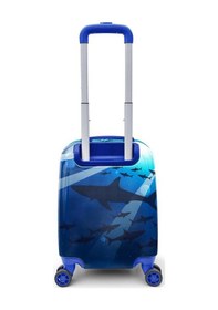 Resim Coral High Kids Lacivert Mavi Köpek Balığı Desenli Çocuk Valizi 16741 