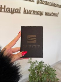 Resim EFE DERİ Efe Deri Seat Dikişli Oto Ruhsat Kılıfı Kabı Araç Ruhsat Koruyucu Ruhsatlık 