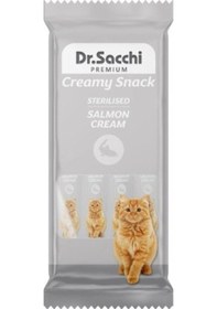 Resim Dr. Sacchi Creamy Sıvı Kısırlaştırılmış Somonlu Kedi Ödülü 4'lü 